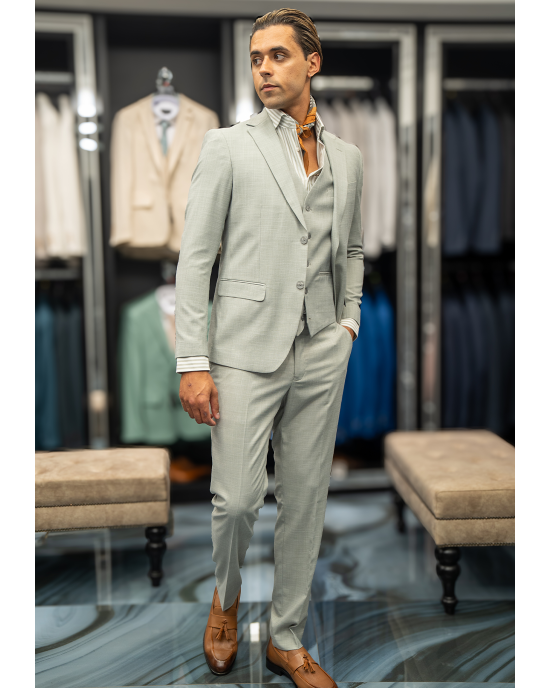 Κοστούμι Artisti Italiani γκρι SLIM FIT