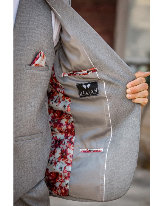 Κοστούμι Dezign γκρι SLIM FIT