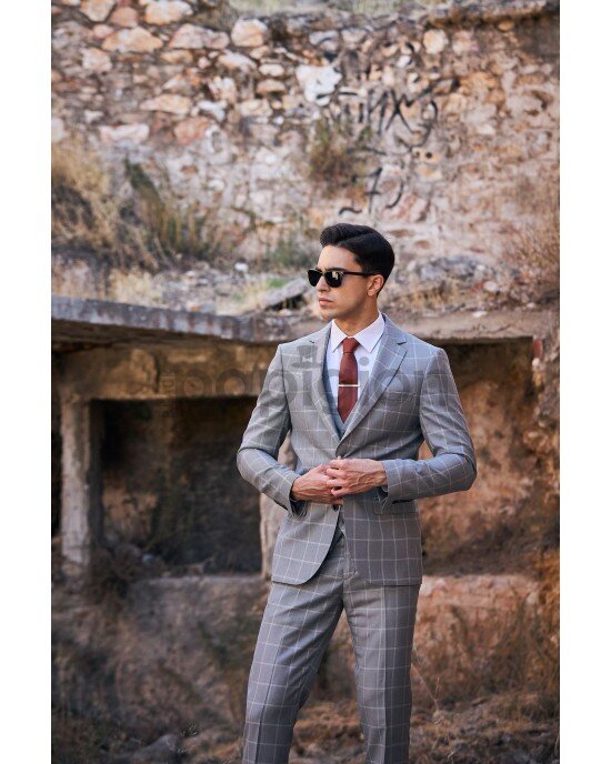 Κοστούμι Vittorio Faggio γκρι SLIM FIT Κοστούμι Vittorio Faggio γκρι SLIM FIT