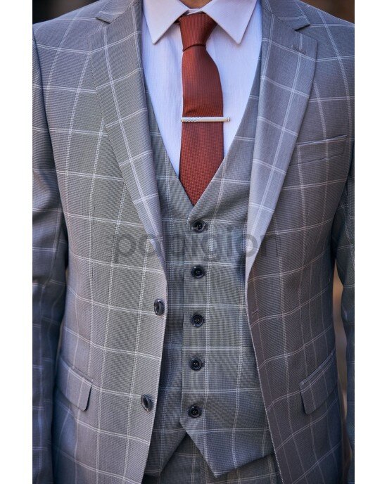 Κοστούμι Vittorio Faggio γκρι SLIM FIT Κοστούμι Vittorio Faggio γκρι SLIM FIT