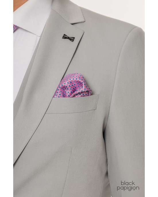 Κοστούμι Black Papigion γκρι SLIM FIT