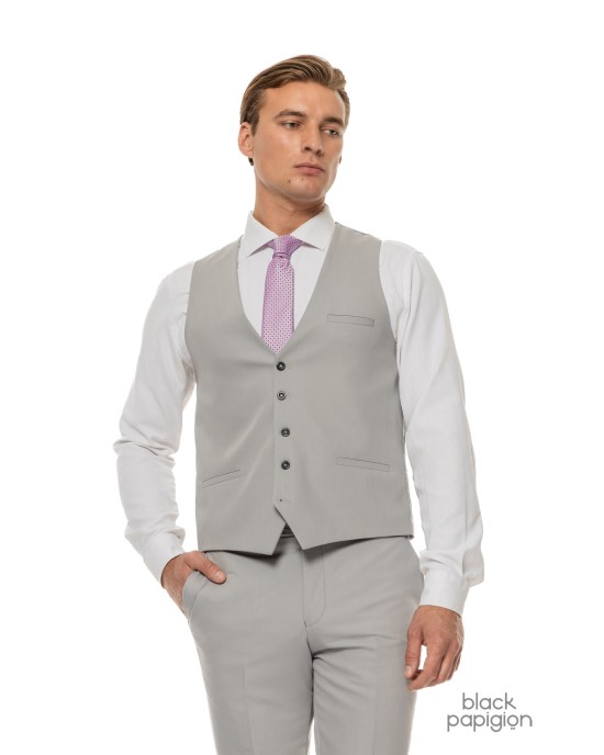 Κοστούμι Black Papigion γκρι SLIM FIT