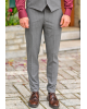 Κοστούμι Vittorio Mirano γκρι με άσπρη ρίγα SLIM FIT