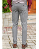 Κοστούμι Vittorio Mirano γκρι με άσπρη ρίγα SLIM FIT