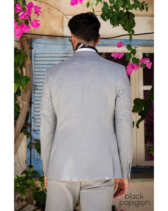 Κοστούμι Black Papigion γκρι SLIM FIT