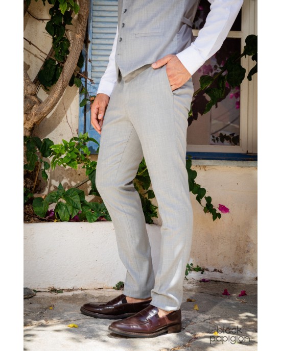 Κοστούμι Black Papigion γκρι SLIM FIT