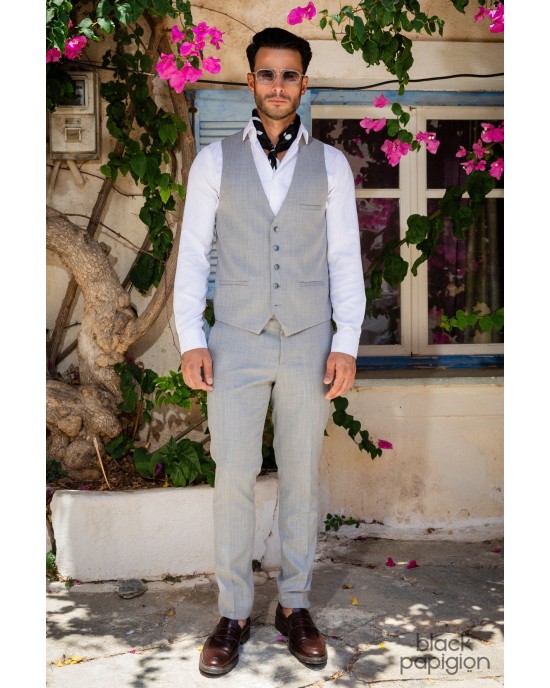 Κοστούμι Black Papigion γκρι SLIM FIT