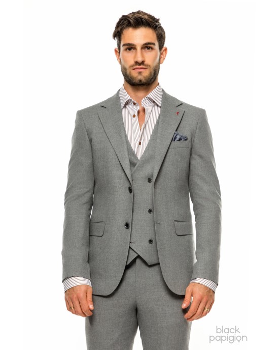Κοστούμι Vittorio Adriano γκρι SLIM FIT
