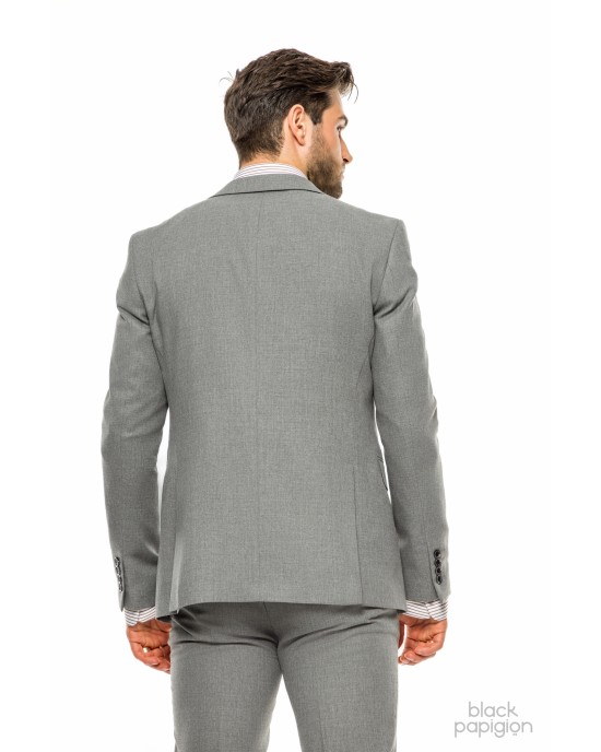 Κοστούμι Vittorio Adriano γκρι SLIM FIT