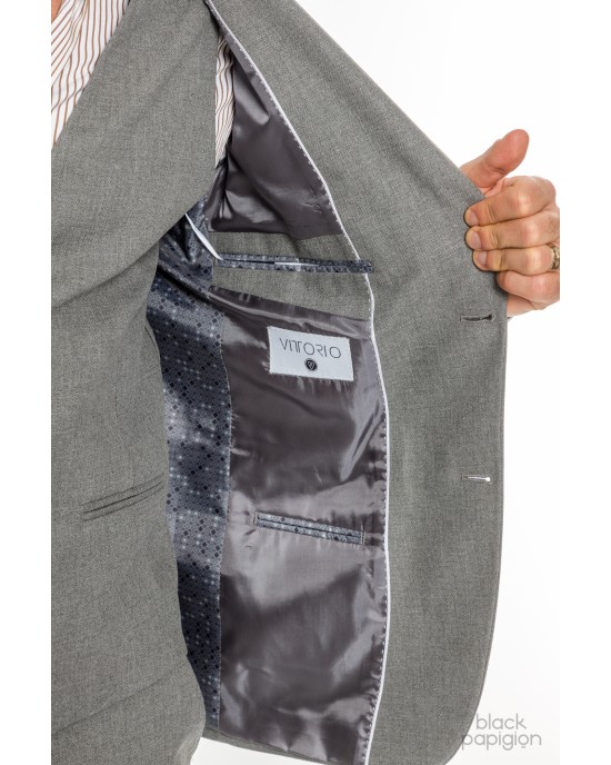 Κοστούμι Vittorio Adriano γκρι SLIM FIT