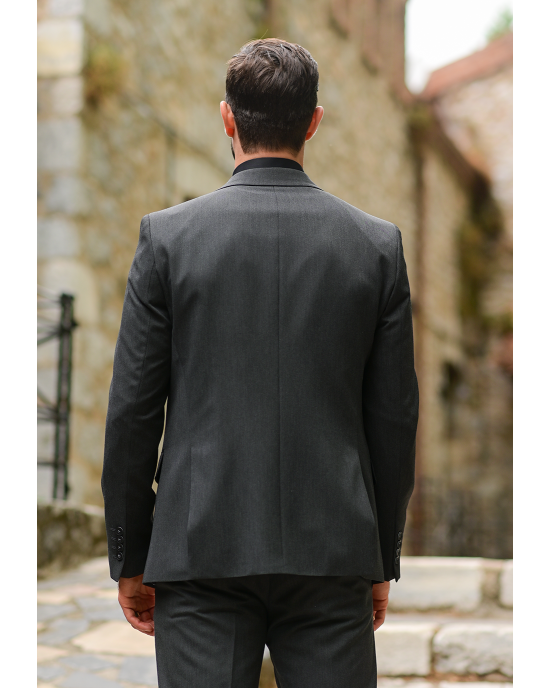 Κοστούμι Black Papigion γκρι SLIM FIT