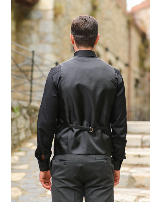 Κοστούμι Black Papigion γκρι SLIM FIT