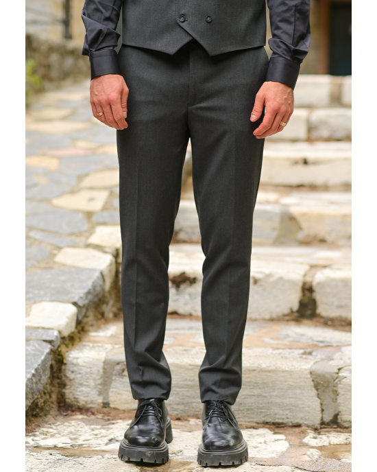 Κοστούμι Black Papigion γκρι SLIM FIT