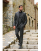 Κοστούμι Black Papigion γκρι SLIM FIT