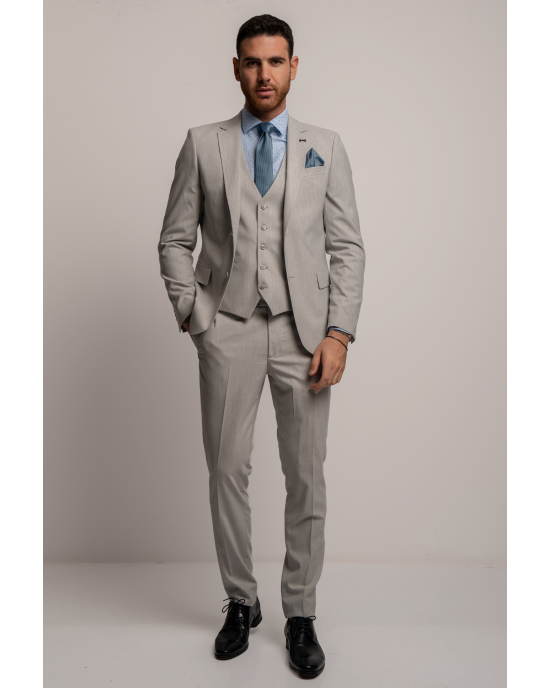 Κοστούμι Black Papigion Pesaro γκρι SLIM FIT