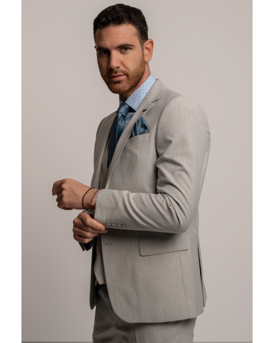 Κοστούμι Black Papigion Pesaro γκρι SLIM FIT