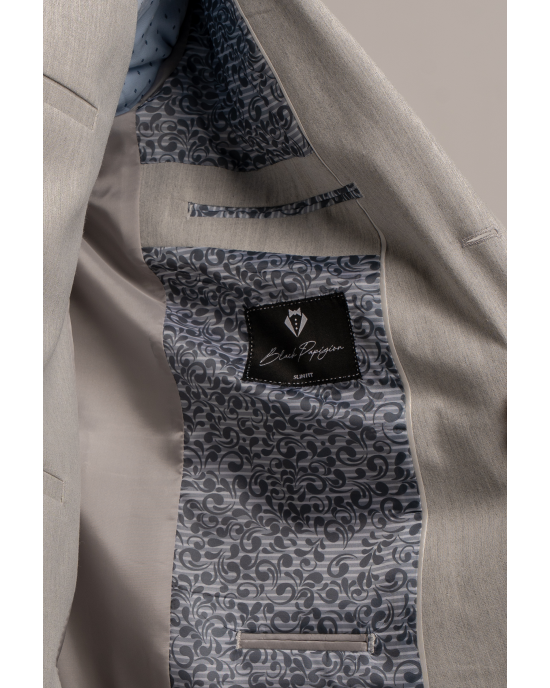 Κοστούμι Black Papigion Pesaro γκρι SLIM FIT