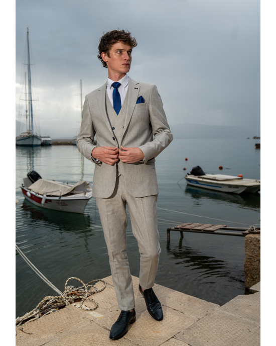 Κοστούμι Black Papigion Verona γκρι SLIM FIT