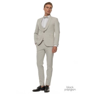 Κοστούμι 19V69 Italia Versace Abbigliamento Smoking Strech γκρι Κοστούμι 19V69 Italia Versace Abbigliamento Smoking Strech γκρι