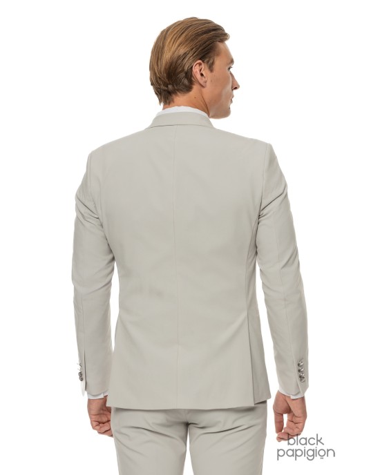 Κοστούμι 19V69 Italia Versace Abbigliamento Smoking Strech γκρι SLIM FIT