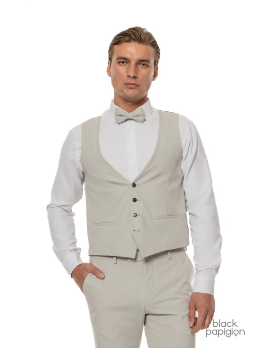 Κοστούμι 19V69 Italia Versace Abbigliamento Smoking Strech γκρι SLIM FIT