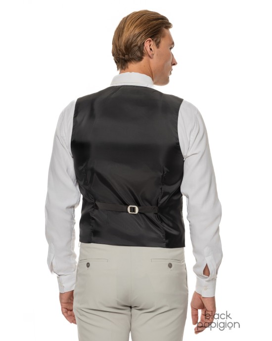 Κοστούμι 19V69 Italia Versace Abbigliamento Smoking Strech γκρι SLIM FIT