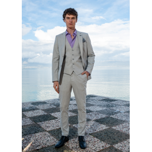 Κοστούμι Black Papigion Treviso Wool γκρι