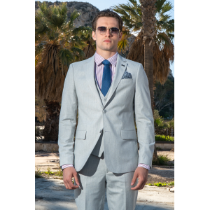 Κοστούμι Black Papigion Treviso Wool γκρι