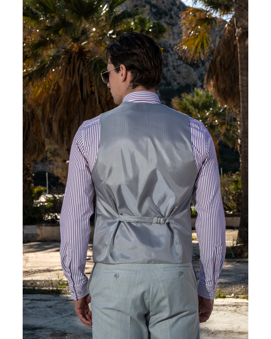 Κοστούμι Black Papigion Treviso Wool γκρι SLIM FIT