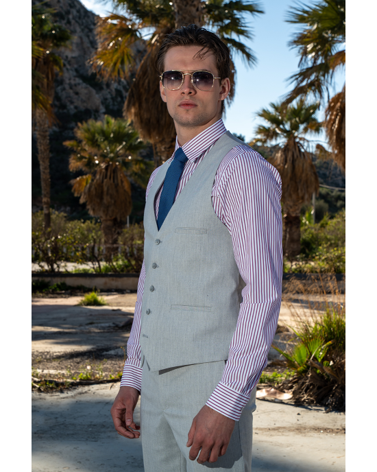 Κοστούμι Black Papigion Treviso Wool γκρι SLIM FIT