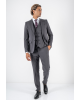 Κοστούμι Black Papigion Louka γκρι SLIM FIT