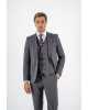 Κοστούμι Black Papigion Louka γκρι SLIM FIT