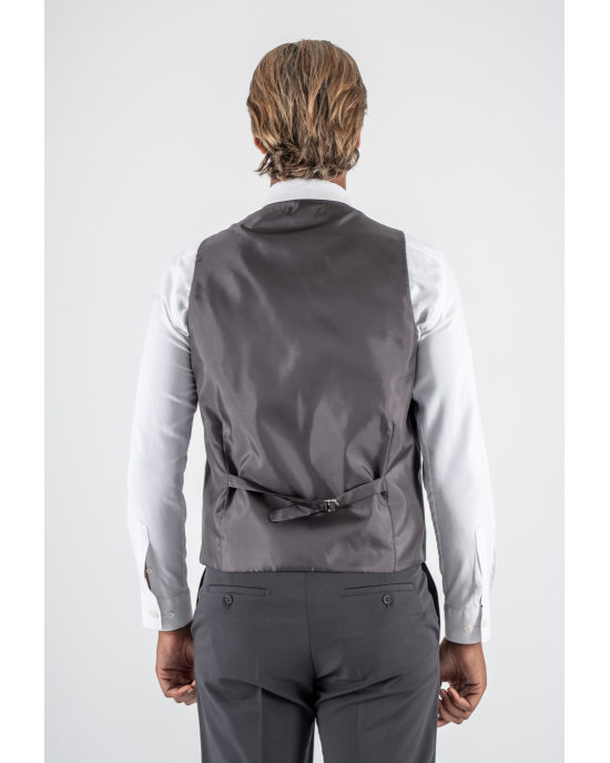 Κοστούμι Black Papigion Louka γκρι SLIM FIT