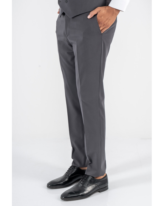 Κοστούμι Black Papigion Louka γκρι SLIM FIT