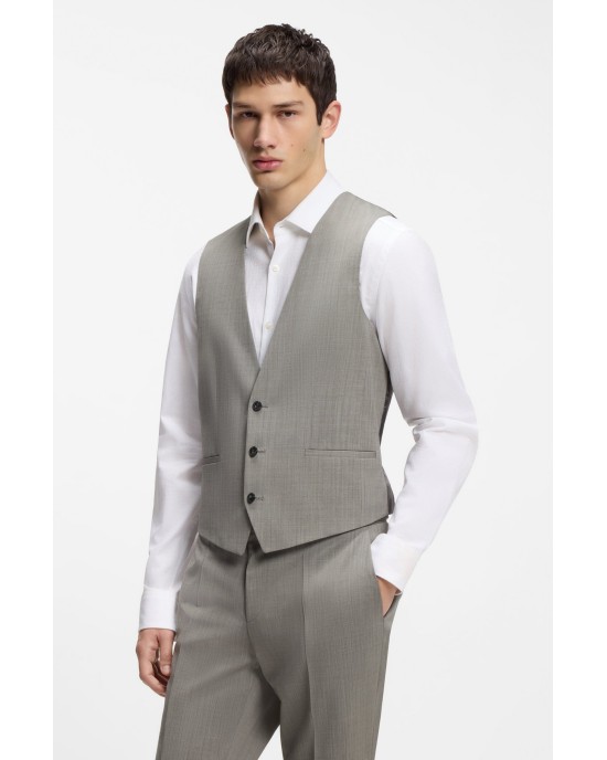 Κοστούμι Hugo γκρι SLIM FIT