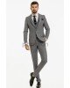 Κοστούμι Black Papigion γκρι SLIM FIT