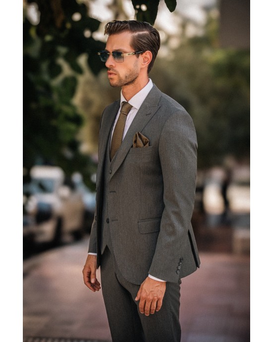 Κοστούμι Dezign γκρι SLIM FIT
