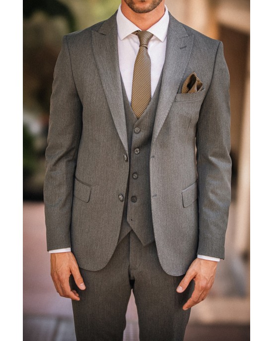 Κοστούμι Dezign γκρι SLIM FIT