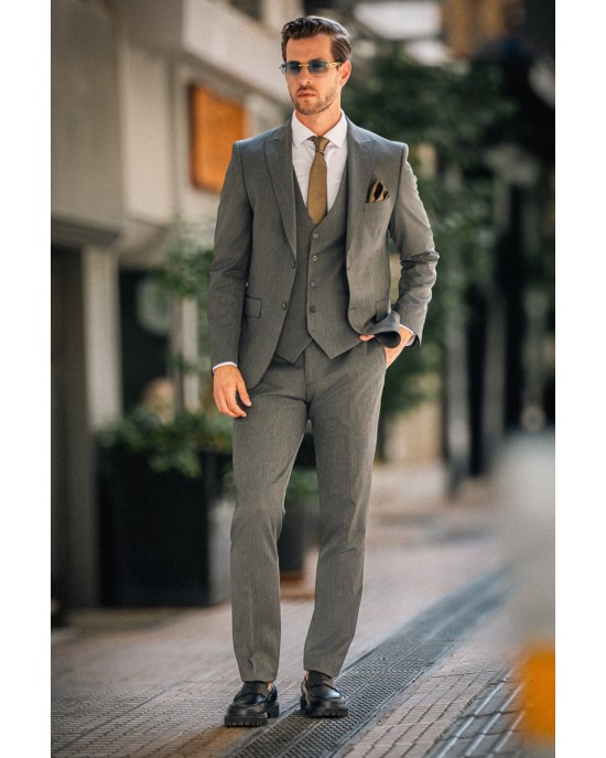 Κοστούμι Dezign γκρι SLIM FIT
