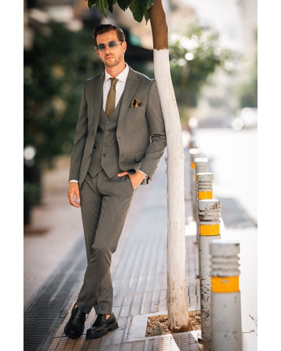 Κοστούμι Dezign γκρι SLIM FIT