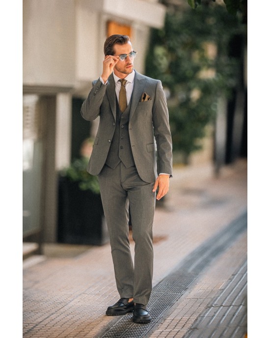 Κοστούμι Dezign γκρι SLIM FIT