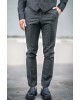 Κοστούμι Dezign μαύρο με άσπρη ρίγα SLIM FIT