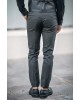 Κοστούμι Dezign μαύρο με άσπρη ρίγα SLIM FIT