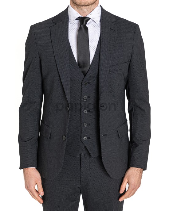 Κοστούμι Vittorio Bormio γκρι σκούρο SLIM FIT