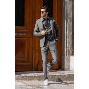 Κοστούμι Black Papigion γκρι σκούρο