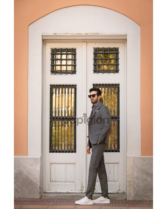 Κοστούμι Black Papigion γκρι σκούρο SLIM FIT