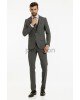 Κοστούμι Black Papigion γκρι σκούρο SLIM FIT