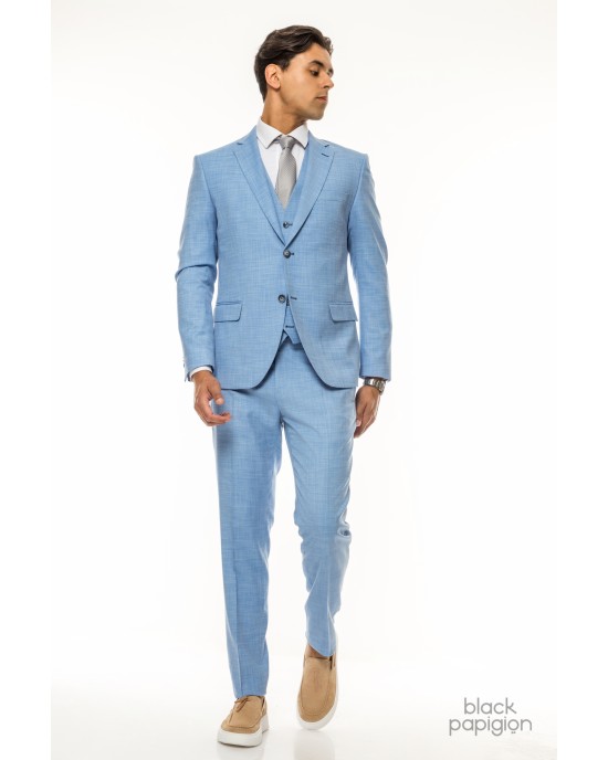 Κοστούμι Artisti Italiani γαλάζιο SLIM FIT