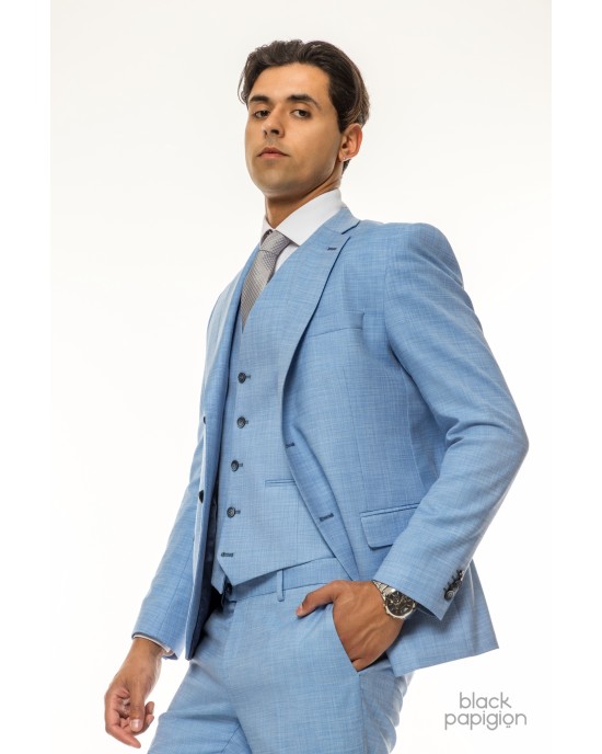 Κοστούμι Artisti Italiani γαλάζιο SLIM FIT