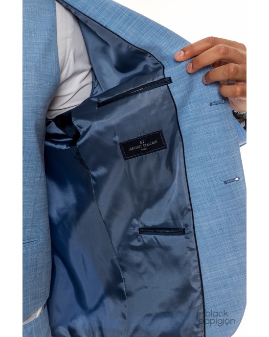 Κοστούμι Artisti Italiani γαλάζιο SLIM FIT